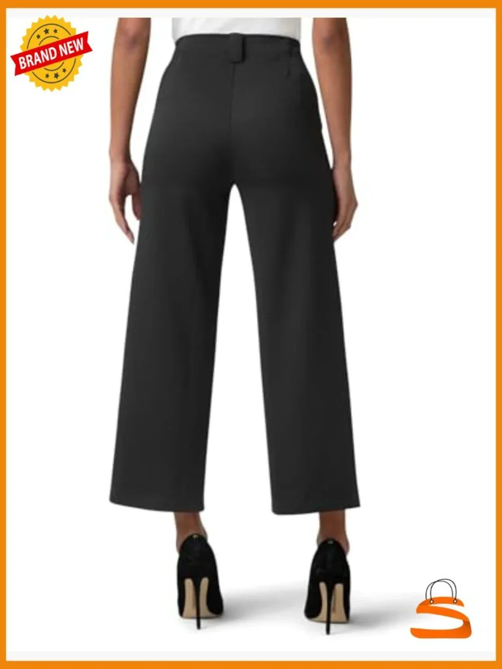 Textured Cropped Wide Leg Pull-On Pant with Pockets - Picture 2 of 7